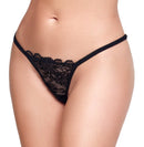 STRING EM RENDA PRETA COM BRILHANTES TAM. S/L