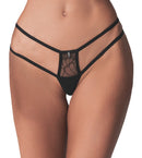 TANGA ARROWEL PRETA COM TIRAS
