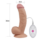 DILDO ULTRA MACIO COM VIBRAÇÃO 8,5" NATURAL