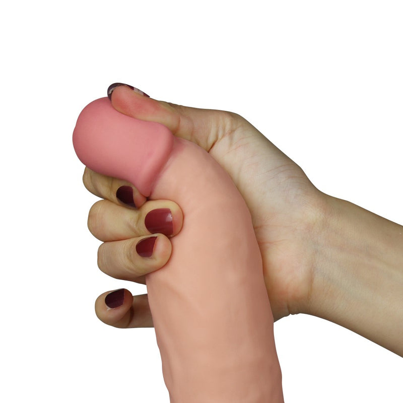 DILDO ULTRA MACIO COM VIBRAÇÃO 8,5" NATURAL