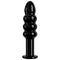 DILDO ROMANCE CZARNY EM VIDRO 5.5"