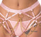 ARNÊS SEXY DE LUXO ROSA TAM. ÚNICO