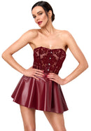 MINI VESTIDO CORPETE SEM ALÇAS