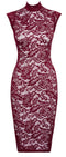 VESTIDO RENDADO SEMI TRANSPARENTE