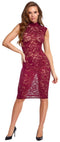 VESTIDO RENDADO SEMI TRANSPARENTE