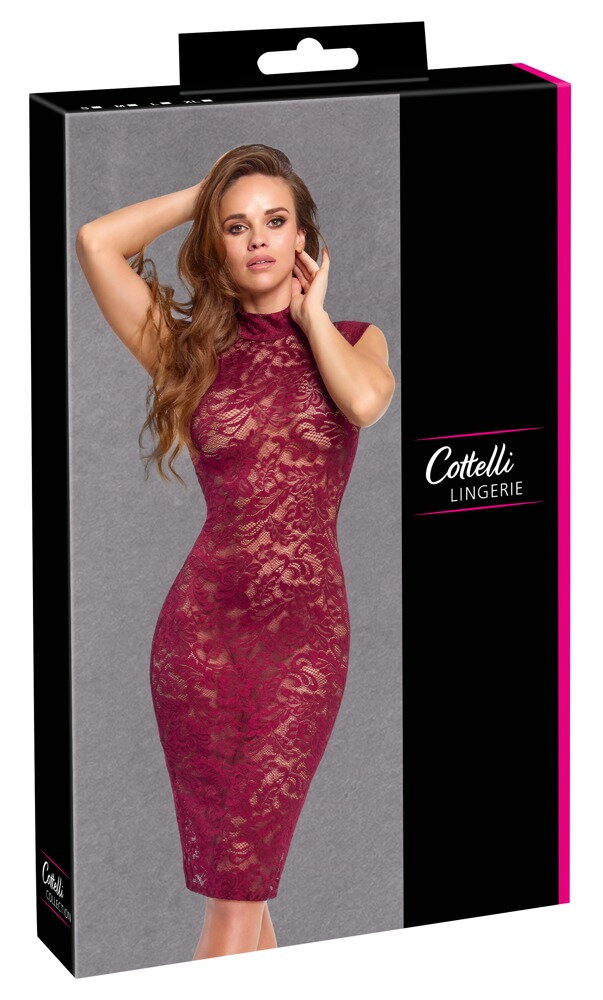 VESTIDO RENDADO SEMI TRANSPARENTE