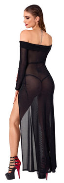 VESTIDO PRETO TRANSPARENTE