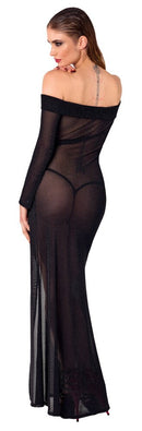VESTIDO PRETO TRANSPARENTE