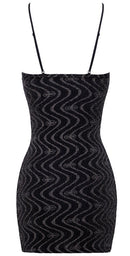 MINI VESTIDO PRETO E PRATEADO