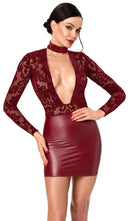 MINI VESTIDO COM MANGAS COMPRIDAS