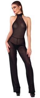 MACACÃO PRETO SEMI TRANSPARENTE
