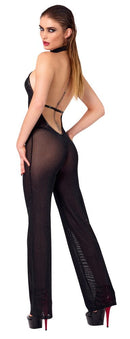 MACACÃO PRETO SEMI TRANSPARENTE