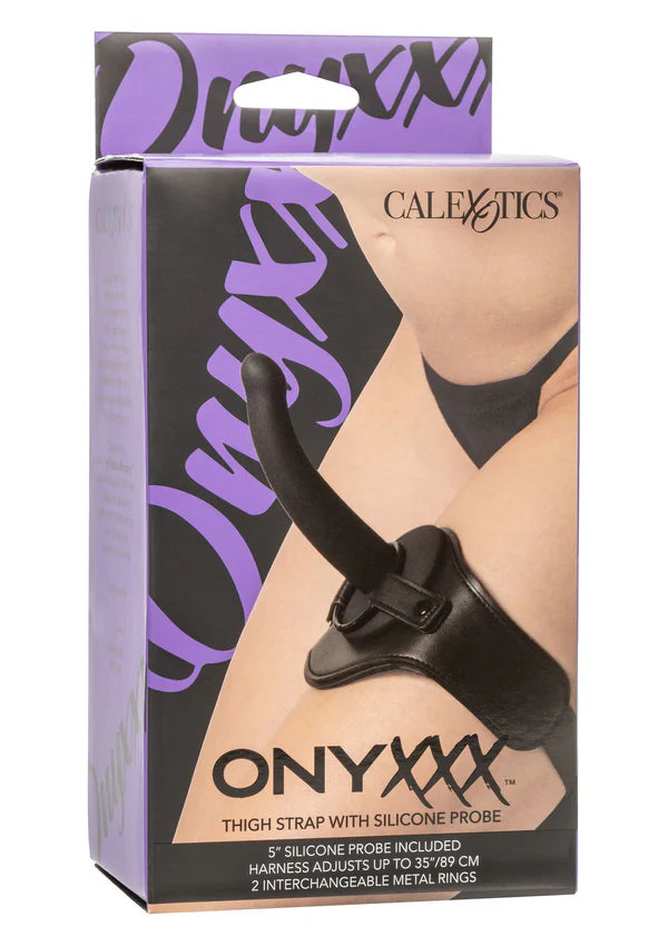 ARNÊS DE COXA COM DILDO EM SILICONE