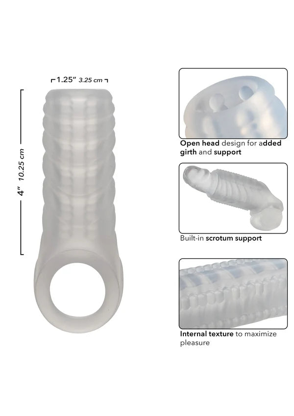 MANGA PARA O PÉNIS EM SILICONE COM ABERTURA