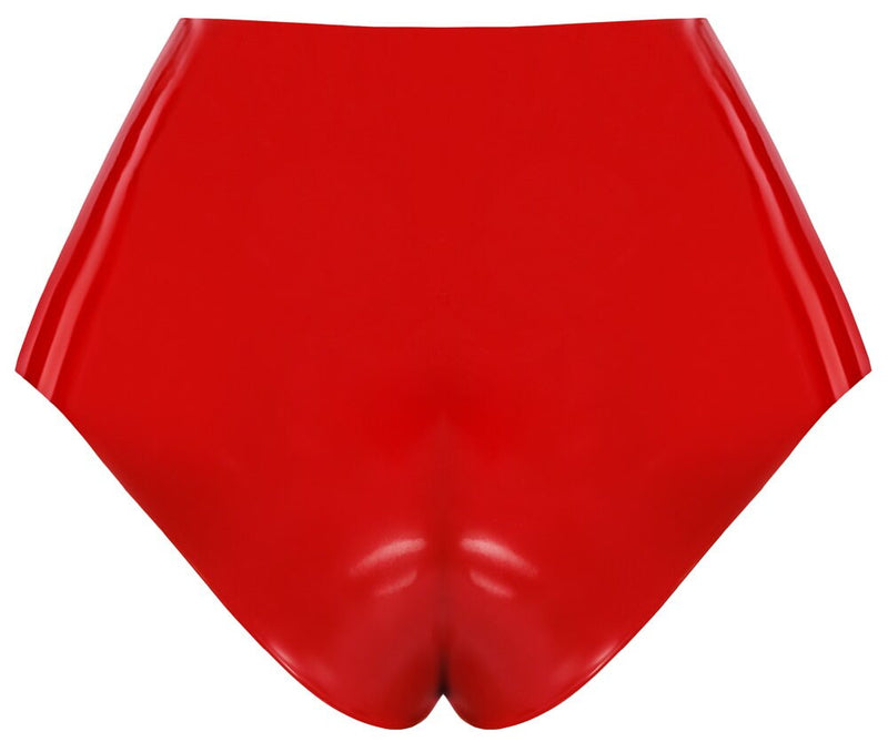 SLIP VERMELHO EM LATEX COM 1 DILDO