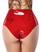 SLIP VERMELHO EM LATEX COM 1 DILDO