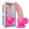 DILDO UNICÓRNIO BRILHA NO ESCURO SILICONE LÍQUIDO 18 CM