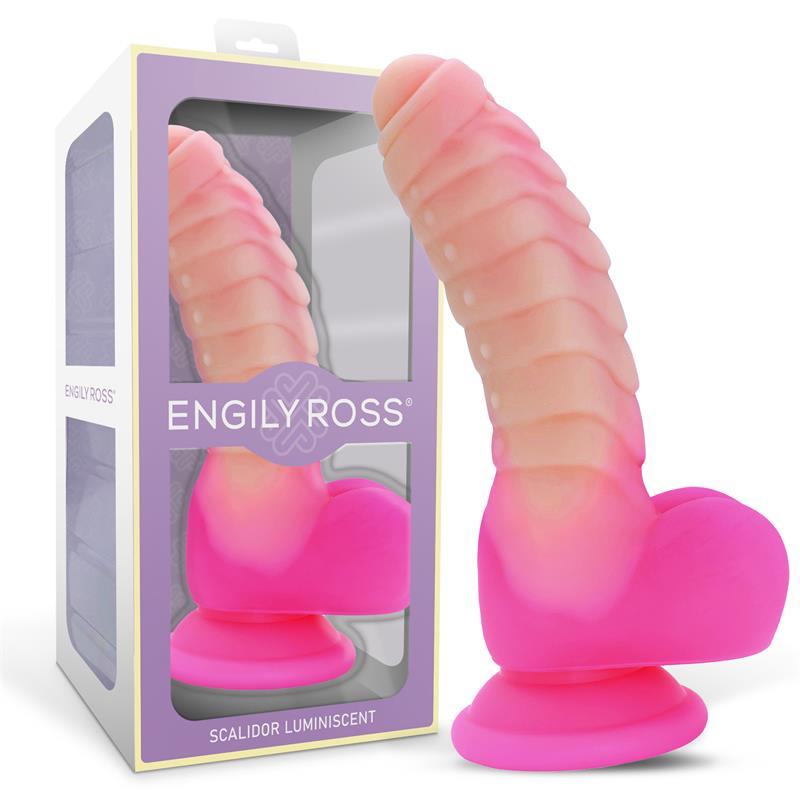 DILDO UNICÓRNIO BRILHA NO ESCURO SILICONE LÍQUIDO 18 CM