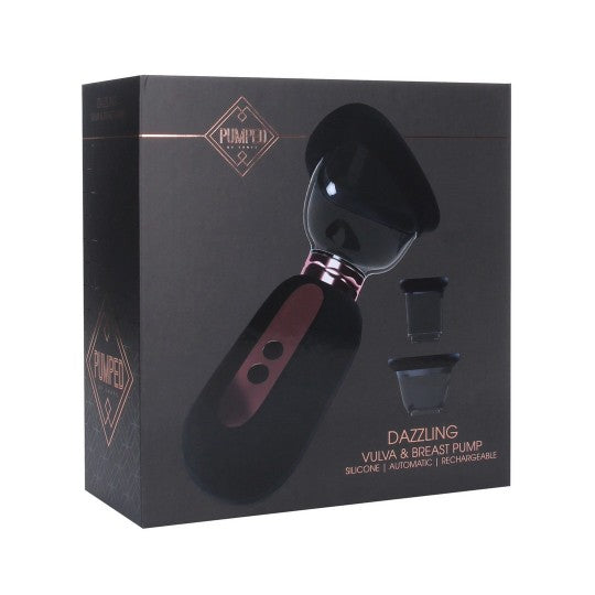 BOMBA PARA VULVA E SEIOS DAZZLING PRETA PUMPED