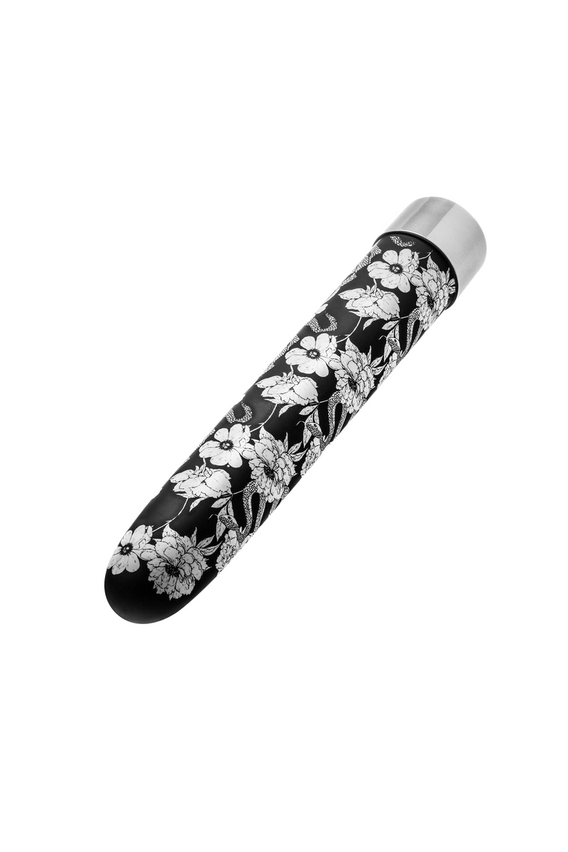 VIBRADOR EDEN PRETO FLORAL DE METAL USB