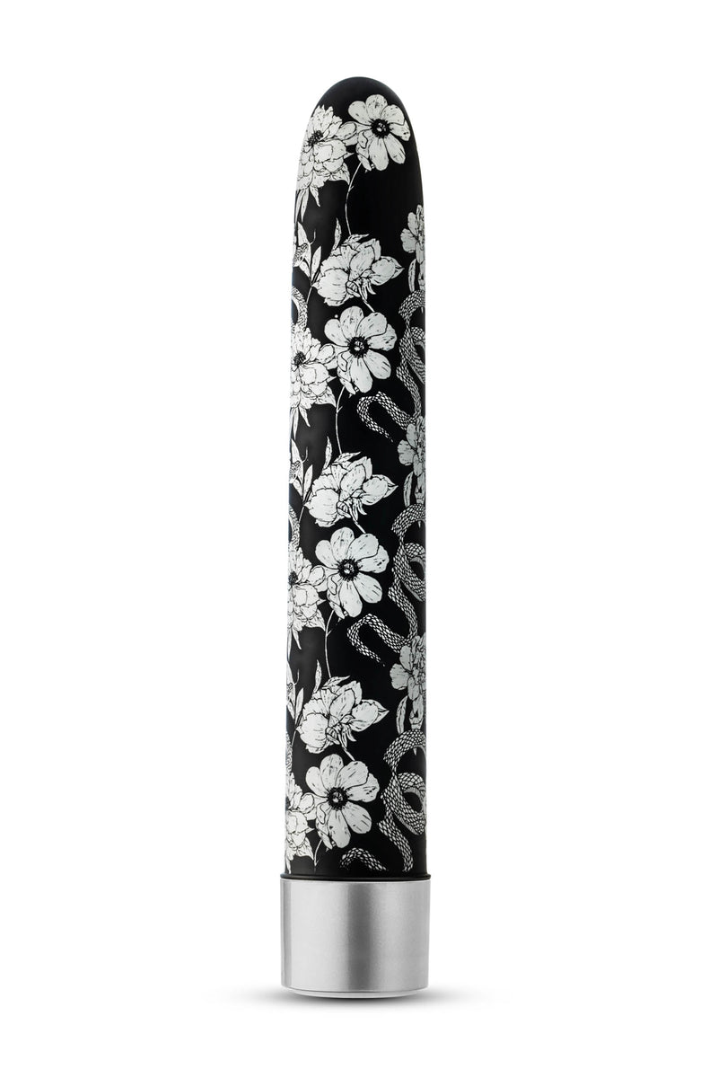 VIBRADOR EDEN PRETO FLORAL DE METAL USB