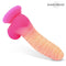 DILDO UNICÓRNIO BRILHA NO ESCURO SILICONE LÍQUIDO 18 CM