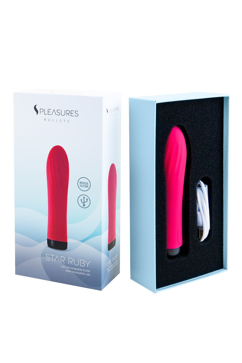 MINI VIBRADOR PLEASURES STAR RUBY