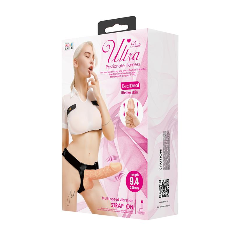 ARNÊS COM DILDO E VIBRAÇÃO 9.4