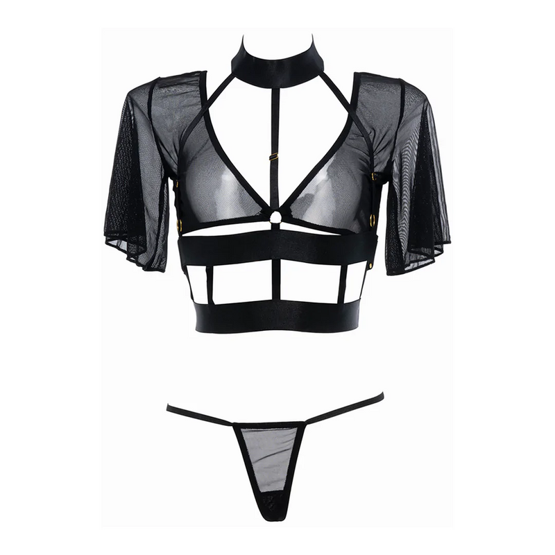 CONJUNTO E TANGA DREAMER PRETO TAM. UNICO