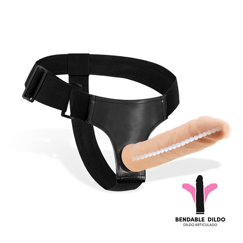 ARNÊS COM DILDO REALISTA ARTICULADO LATETOBED MAGTO