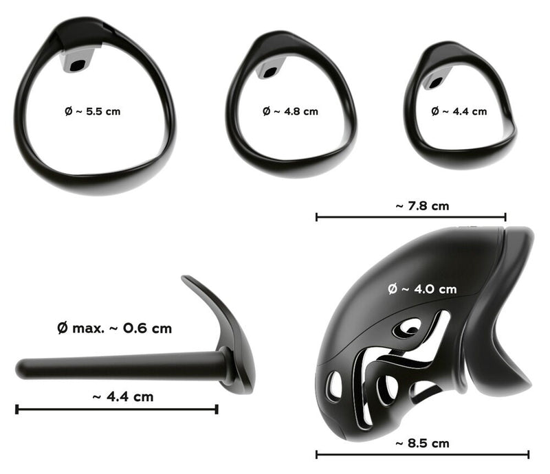 JAULA DE CASTIDADE EM SILICONE COM DILATADOR