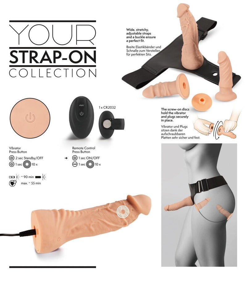 STRAP-ON KIT COM 4 PEÇAS COM CONTROLO REMOTO