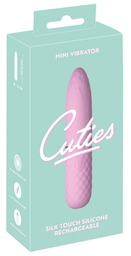 MINI VIBRADOR CUTIES ROSA RECARREGÁVEL