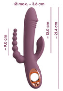 VIBRADOR SLIM TRIPLE PLUM