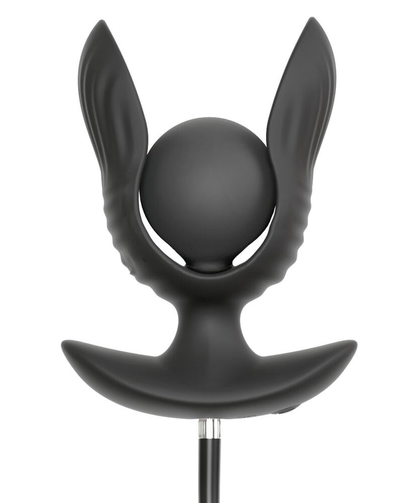 PLUG ANAL INSUFLÁVEL COM VIBRAÇÃO PRETO