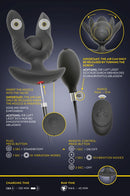 PLUG ANAL INSUFLÁVEL COM VIBRAÇÃO PRETO