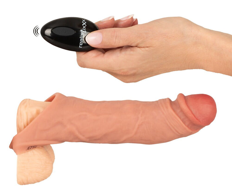 MANGA PENIS REAL SLEEVE COM VIBRAÇÃO