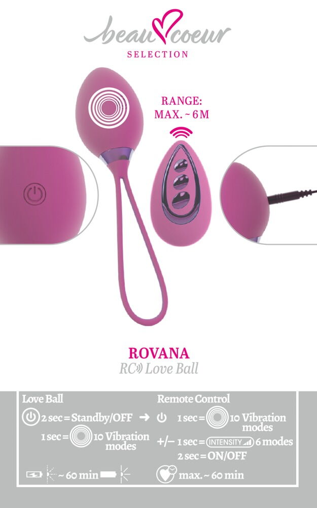 ROVANA OVO VIBRATÓRIO COM CONTROLE REMOTO USB