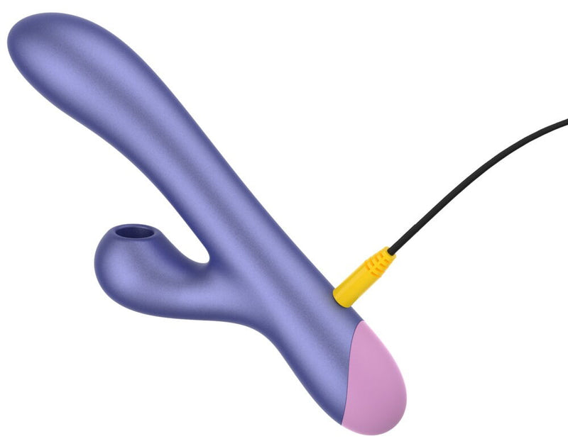 VIBRADOR COM ESTIMULADOR CLITORIANO ROMP PULSE USB