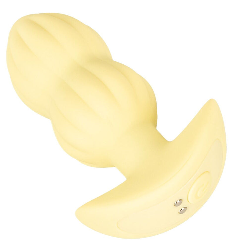 CUTIES MINI PLUG ANAL AMARELO COM VIBRAÇÃO