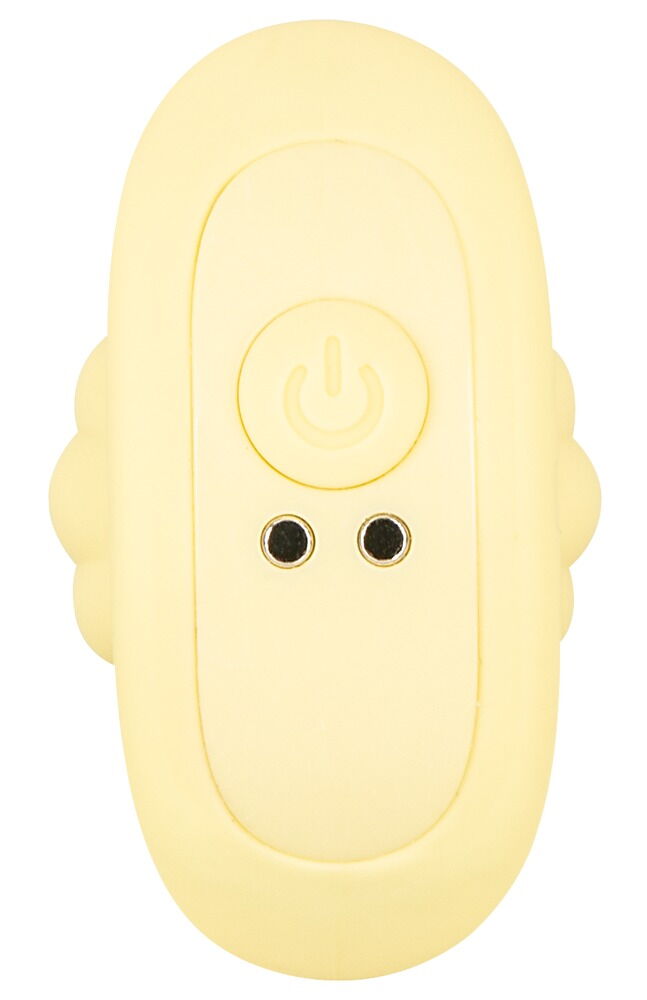 CUTIES MINI PLUG ANAL AMARELO COM VIBRAÇÃO