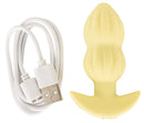 CUTIES MINI PLUG ANAL AMARELO COM VIBRAÇÃO