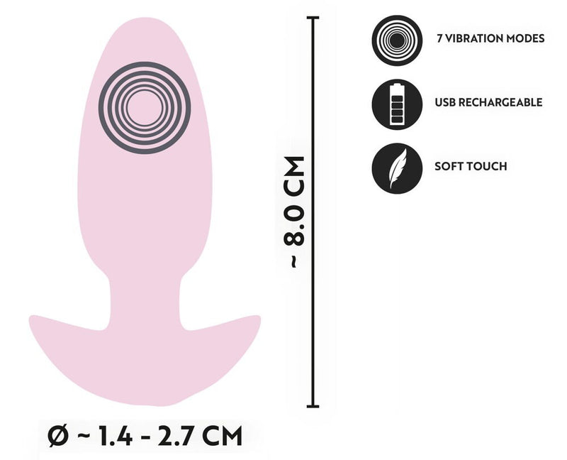 CUTIES MINI PLUG ANAL ROSA COM VIBRAÇÃO