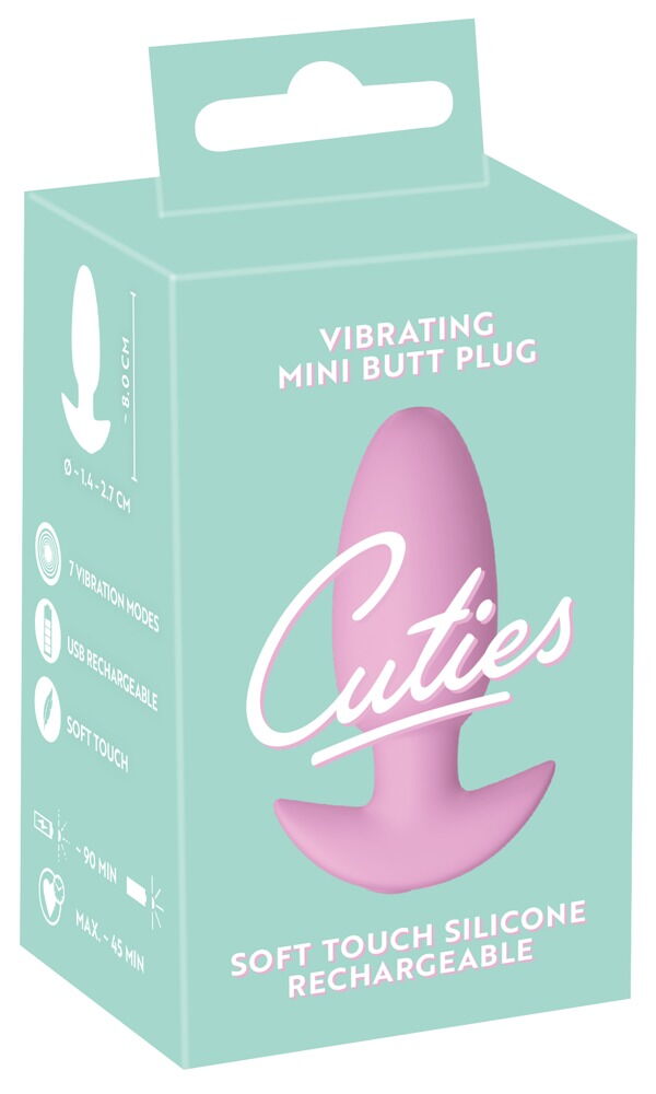 CUTIES MINI PLUG ANAL ROSA COM VIBRAÇÃO
