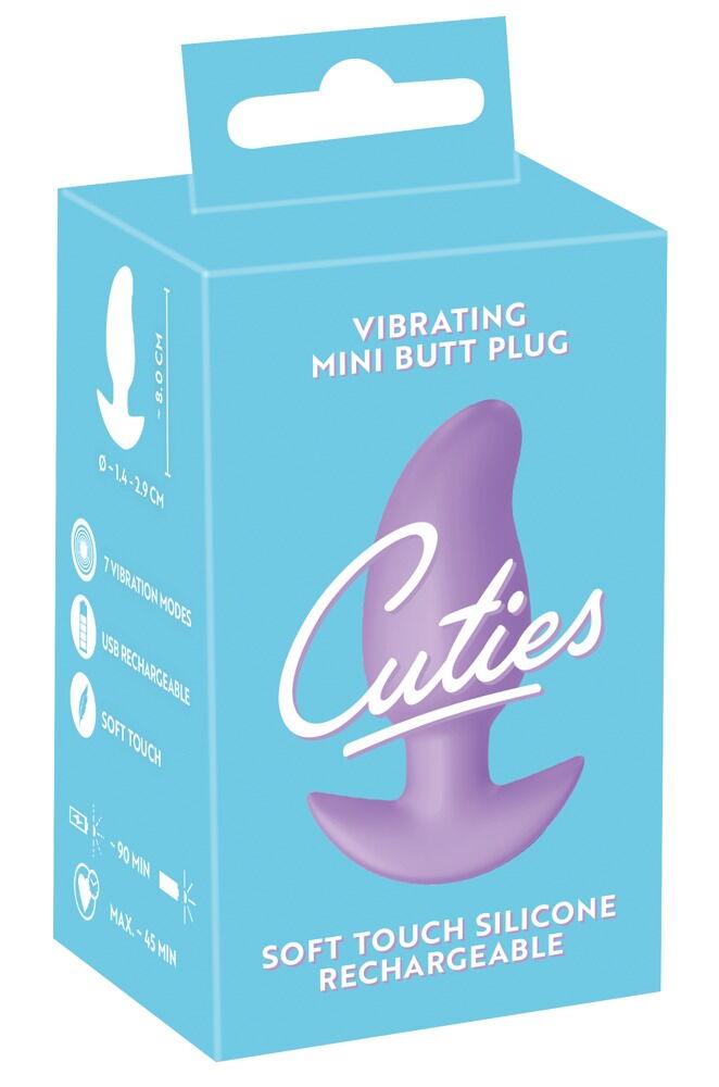 CUTIES MINI PLUG ANAL LILÁS COM VIBRAÇÃO