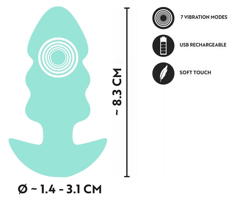 CUTIES MINI PLUG ANAL VERDE COM VIBRAÇÃO