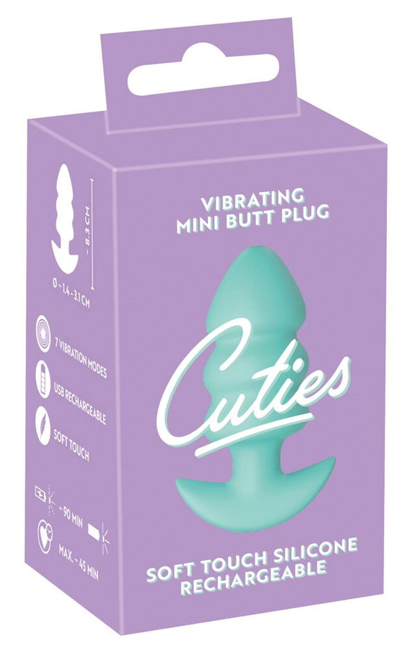 CUTIES MINI PLUG ANAL VERDE COM VIBRAÇÃO