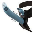 STRAP-ON COM VIBRAÇÃO E ESTIMULAÇÃO CLITORIS USB