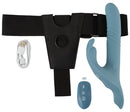 STRAP-ON COM VIBRAÇÃO E ESTIMULAÇÃO CLITORIS USB