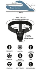 STRAP-ON COM VIBRAÇÃO E ESTIMULAÇÃO CLITORIS USB